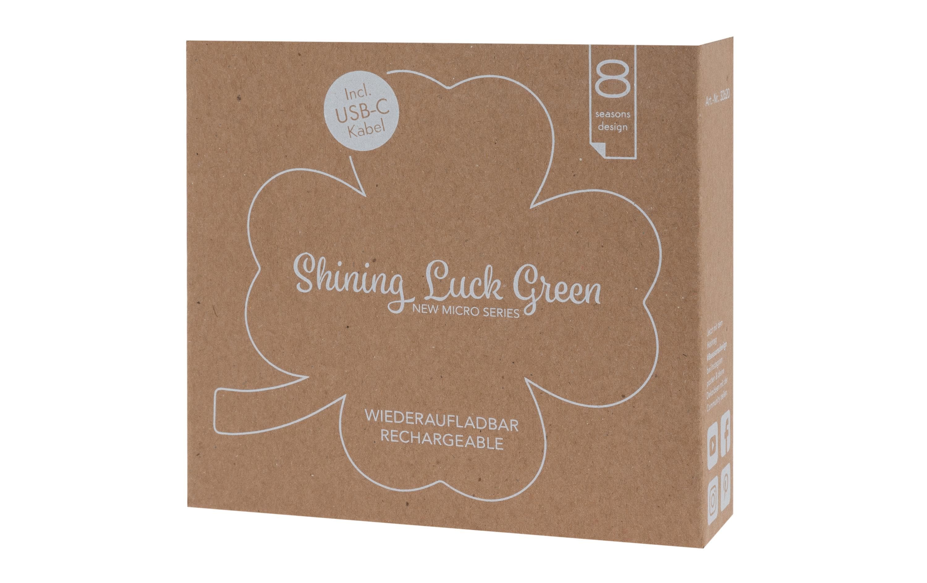 8 Seasons Design Motivlicht Shining Luck Micro S, Grün 8 Seasons Design Motivlicht Shining Luck Micro S, Grün
