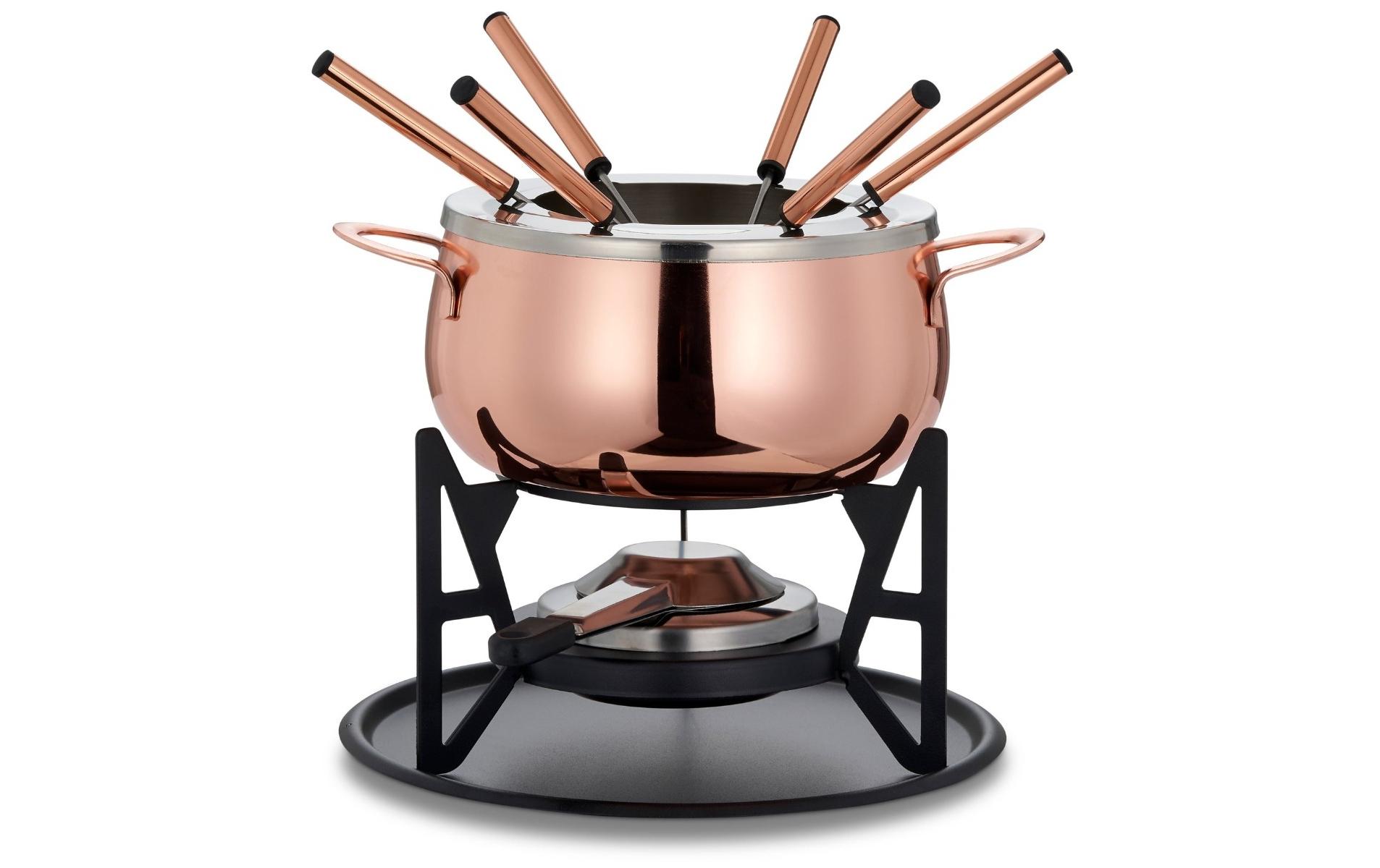 Oak & Steel Schokoladenfondue-Set 11 Teile, Rosegold