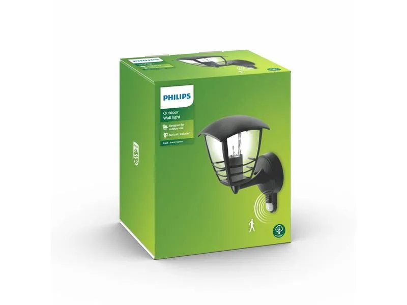 Philips myGarden IR Wandleuchte Creek, 60W, Schwarz, ohne LM Philips myGarden IR Wandleuchte Creek, 60W, Schwarz, ohne LM