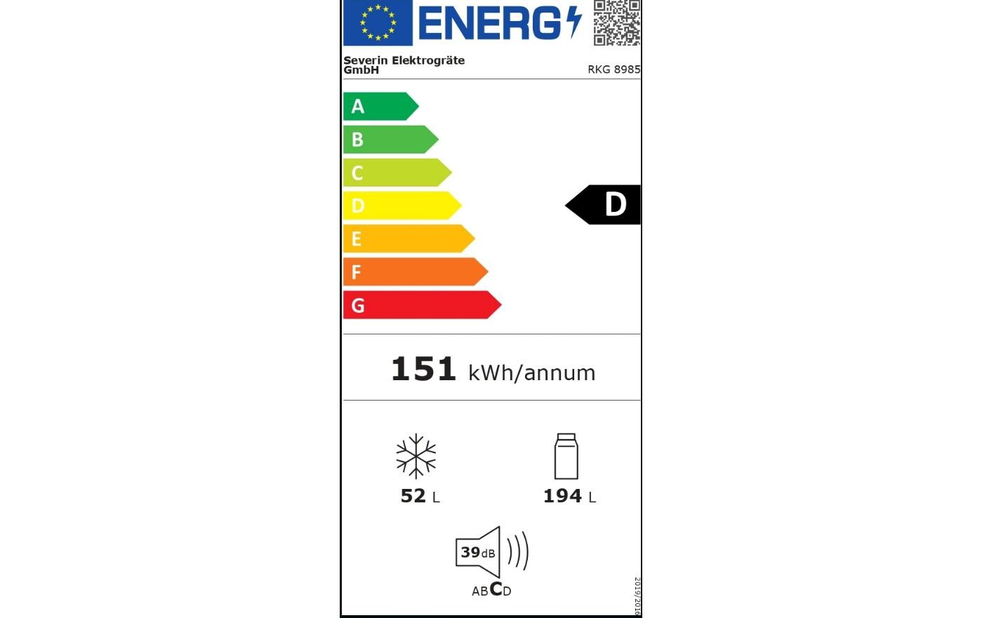Severin Kühl-Gefrierkombination RKG8985 Rechts