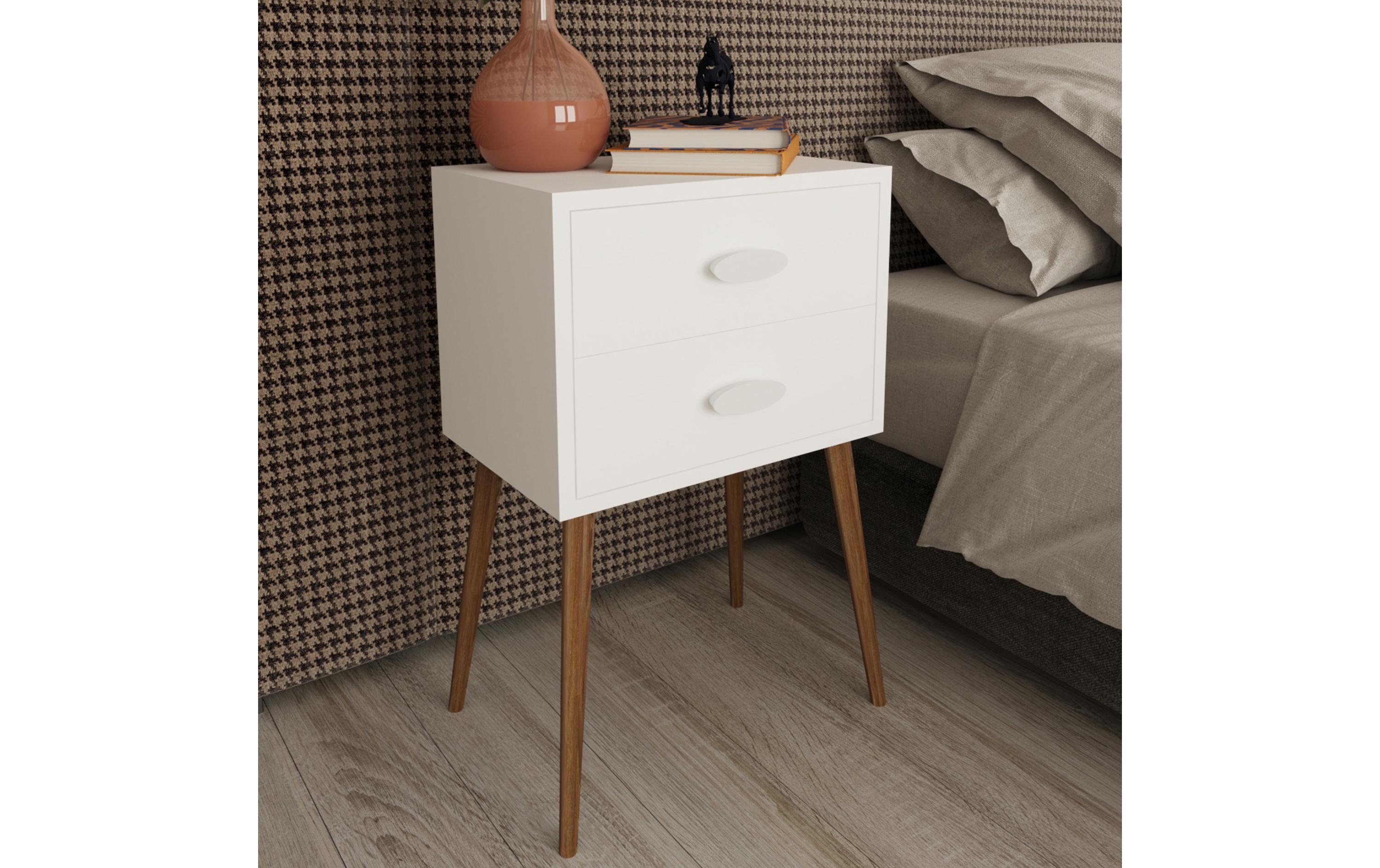 VCM Nachttisch Singol XXL 45 x 70 cm, Weiss