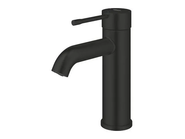 GROHE Essence New Standmontage Schwarz mit Ablaufgarnitur