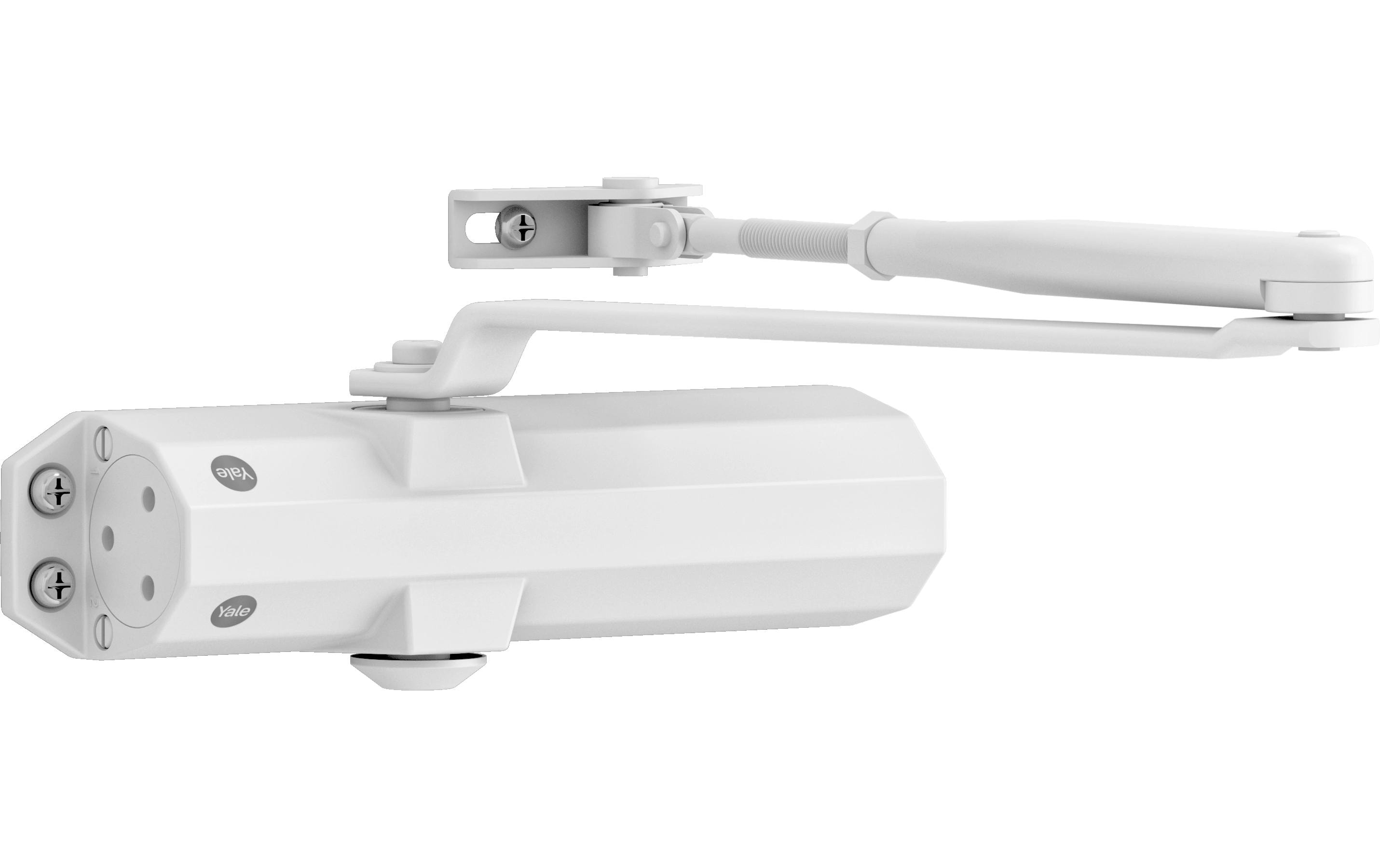 Yale Türschliesser mit Standardarm, Serie 4500 Weiss