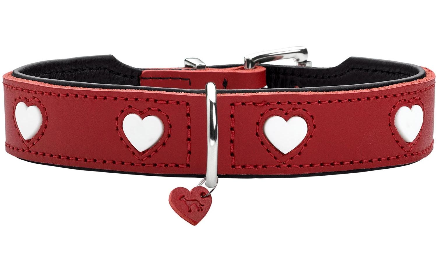 Hunter Halsband Love XS-S (37), Rot/Schwarz Hunter Halsband Love XS-S (37), Rot/Schwarz