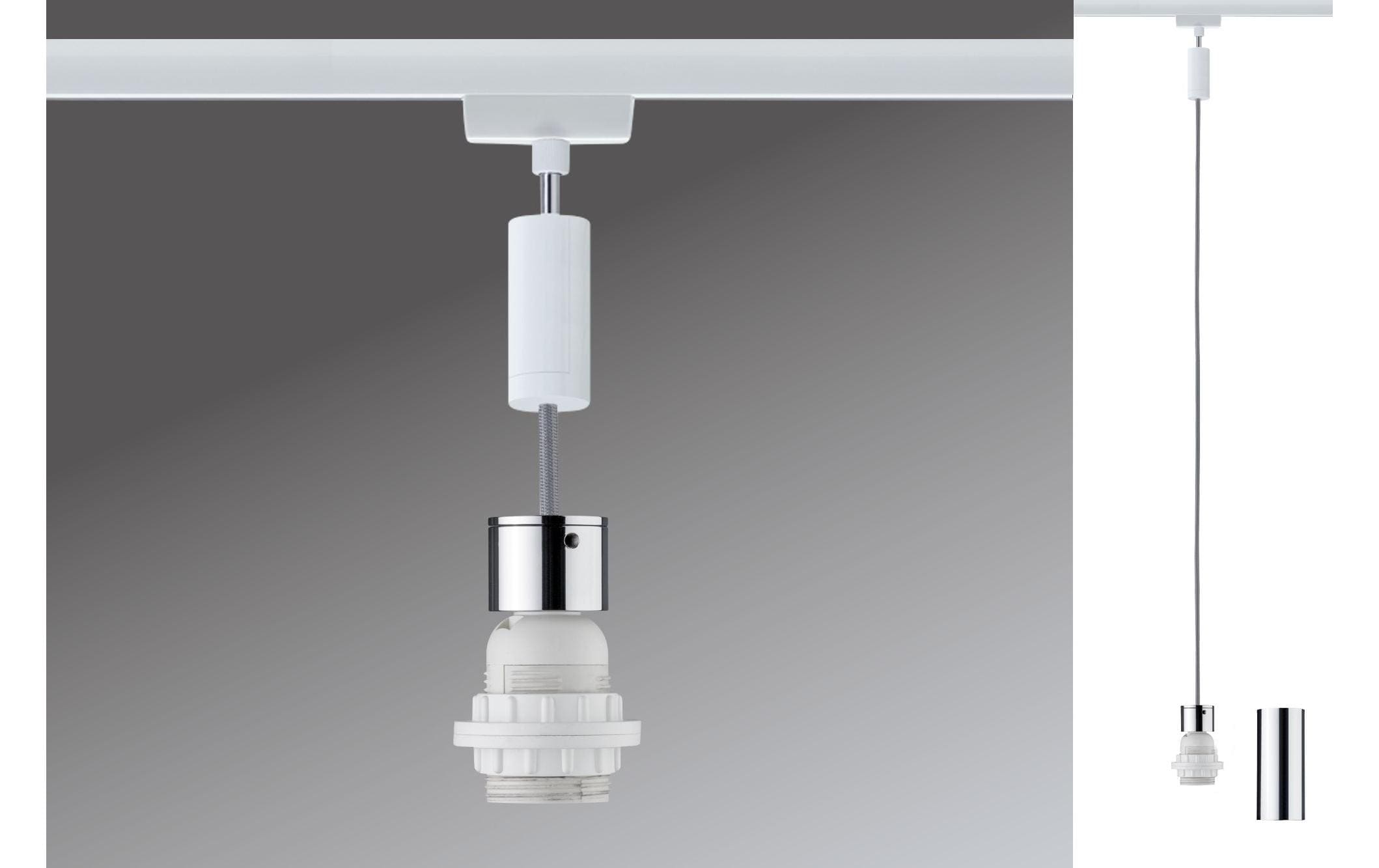 Paulmann Pendelleuchte Urail 2Easy Basic, 1 x E27, 20 W, Weiss/ Chrom Paulmann Pendelleuchte Urail 2Easy Basic, 1 x E27, 20 W, Weiss/ Chrom