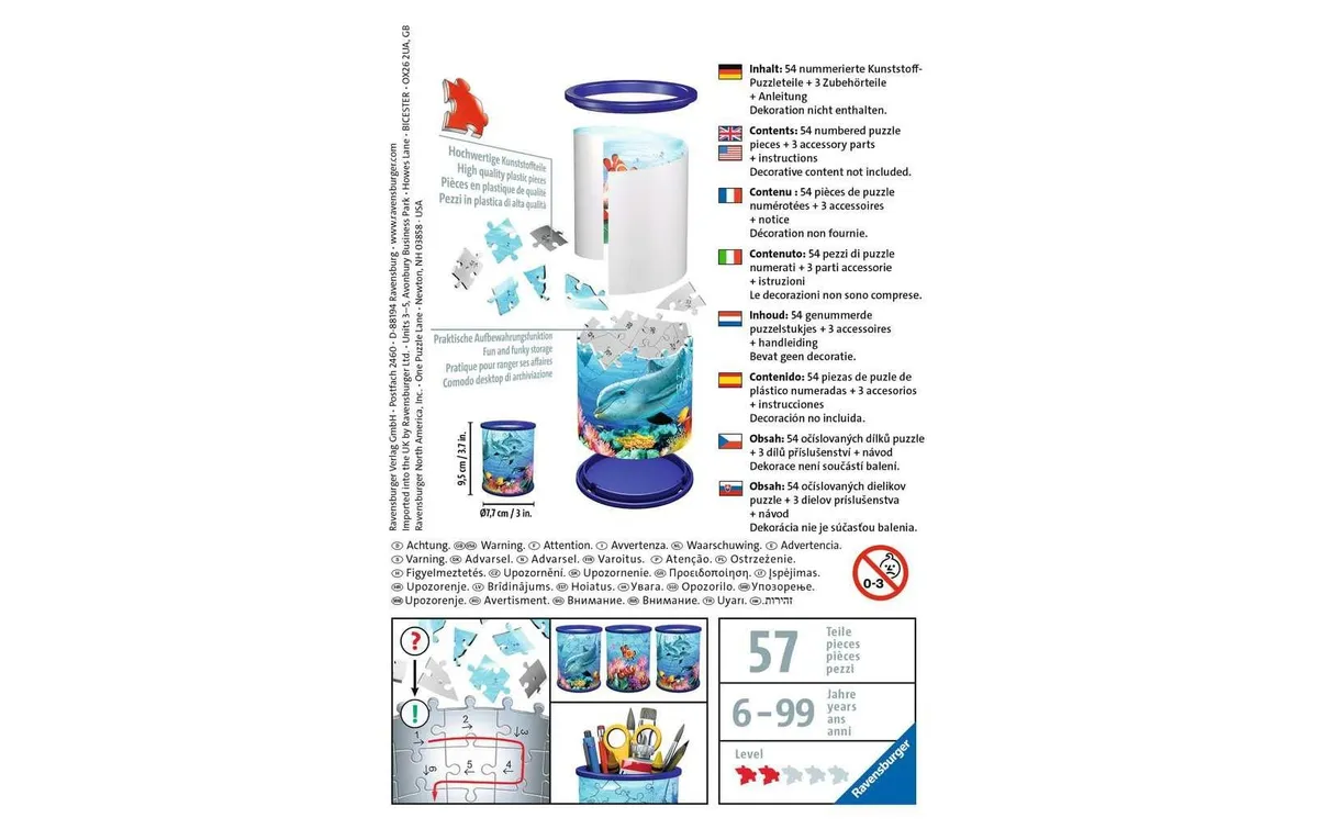 Ravensburger 3D Puzzle Utensilo Unterwasserwelt Ravensburger 3D Puzzle Utensilo Unterwasserwelt