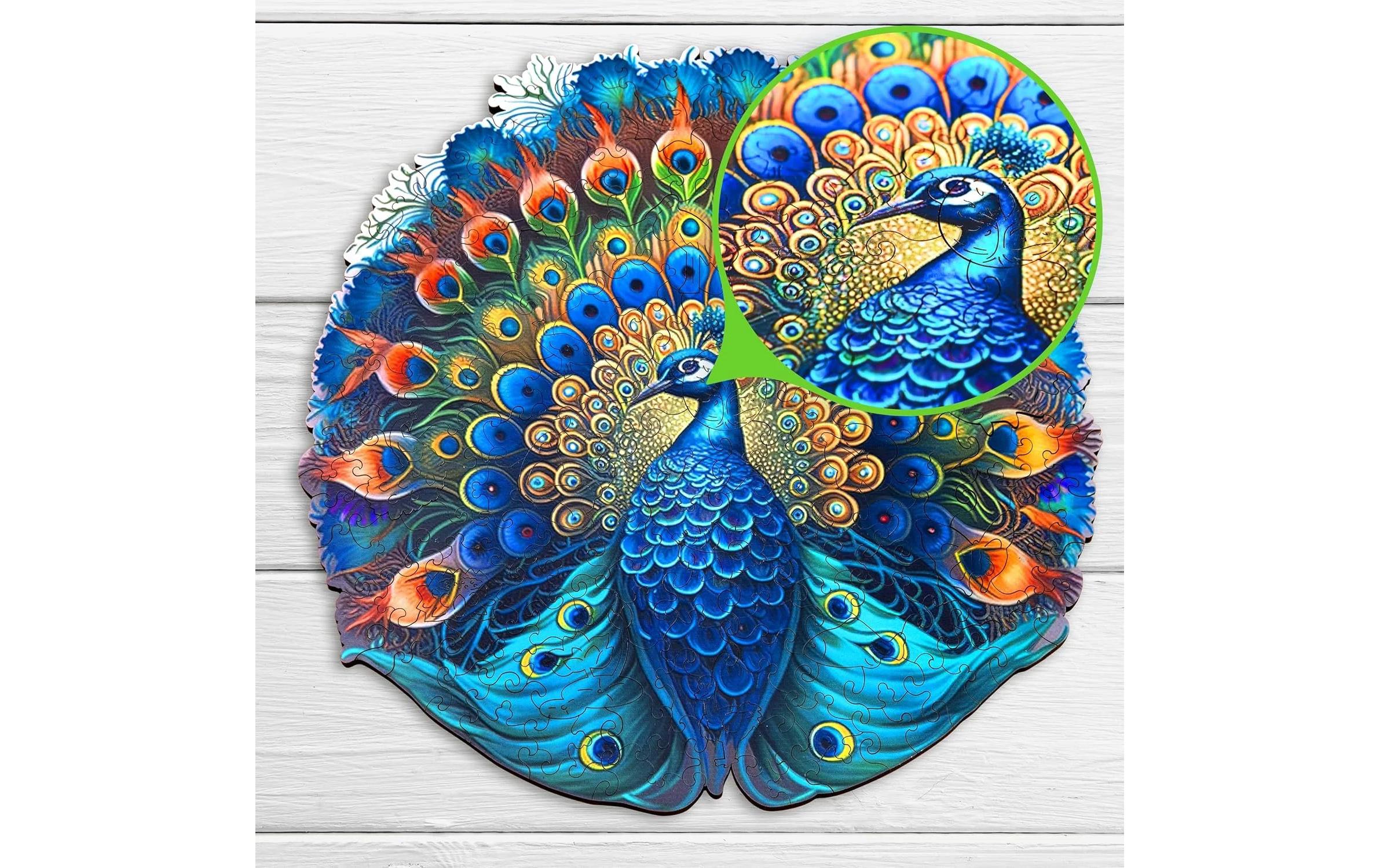 Escape Welt Holz-Puzzle Pfau
