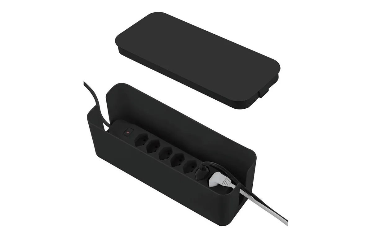 Schönenberger Kabelbox mit Steckerleiste 7x T13, Schwarz Schönenberger Kabelbox mit Steckerleiste 7x T13, Schwarz