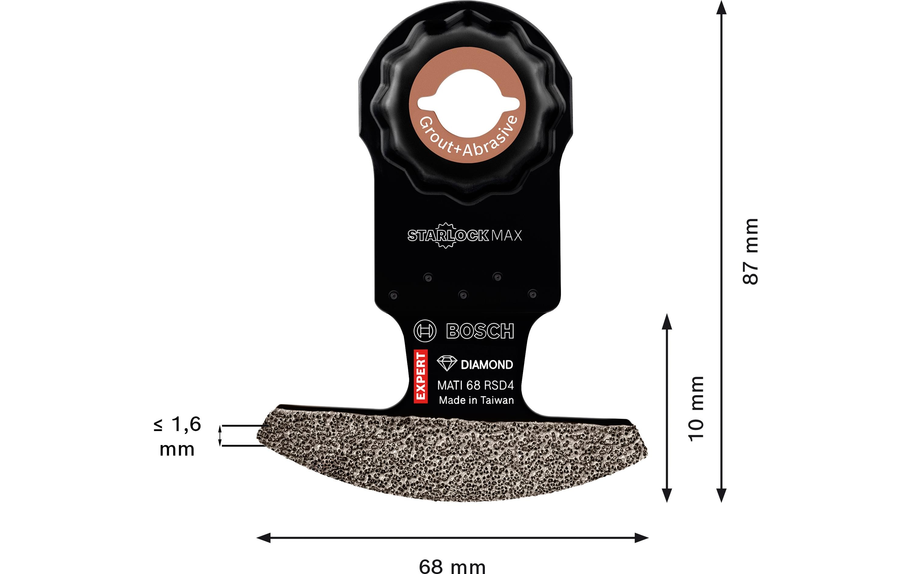 Bosch Professional Eckblatt Expert Starlock Diamant 68 x 10 mm