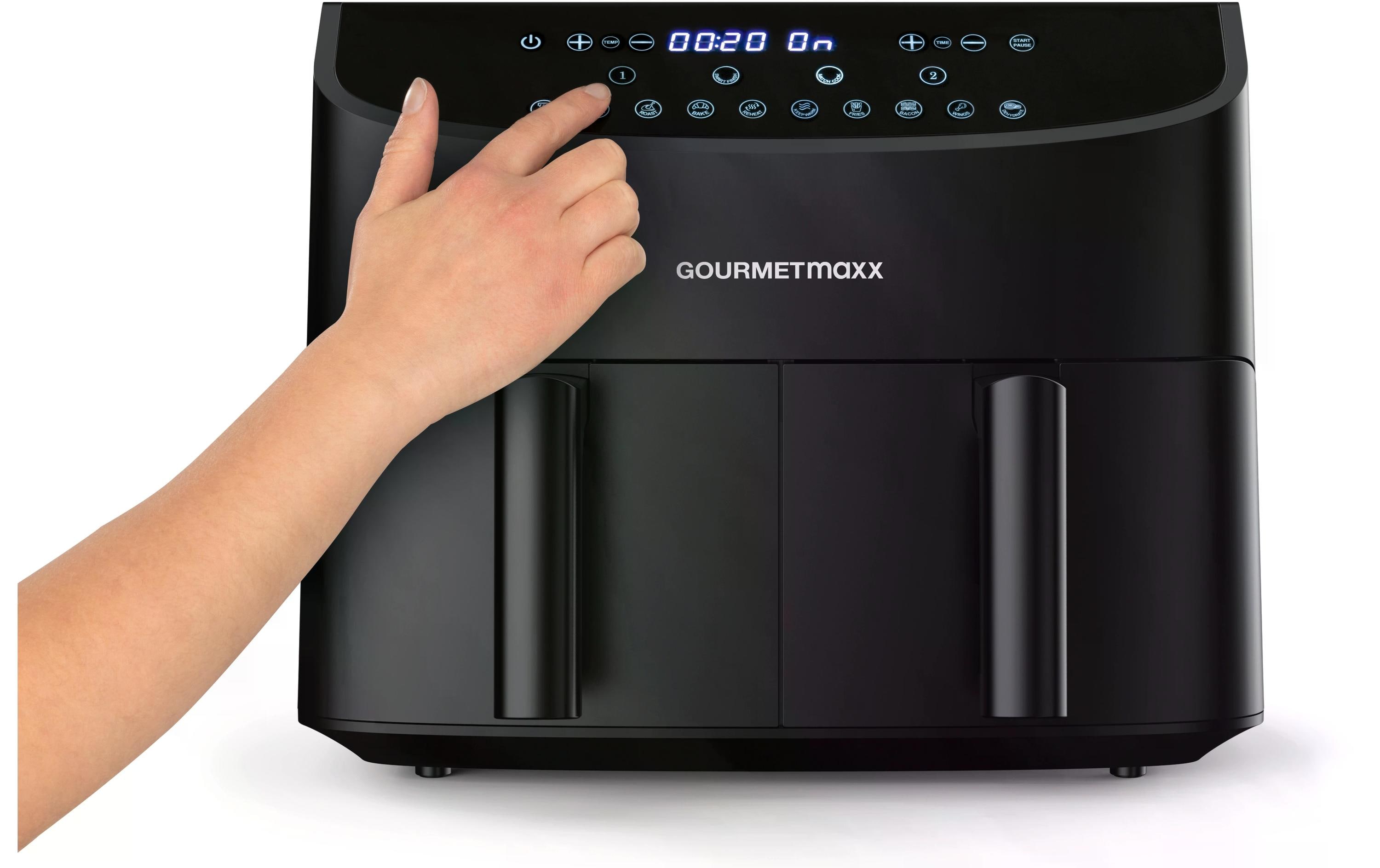 GOURMETmaxx Heissluft-Fritteuse 6 kg, Schwarz