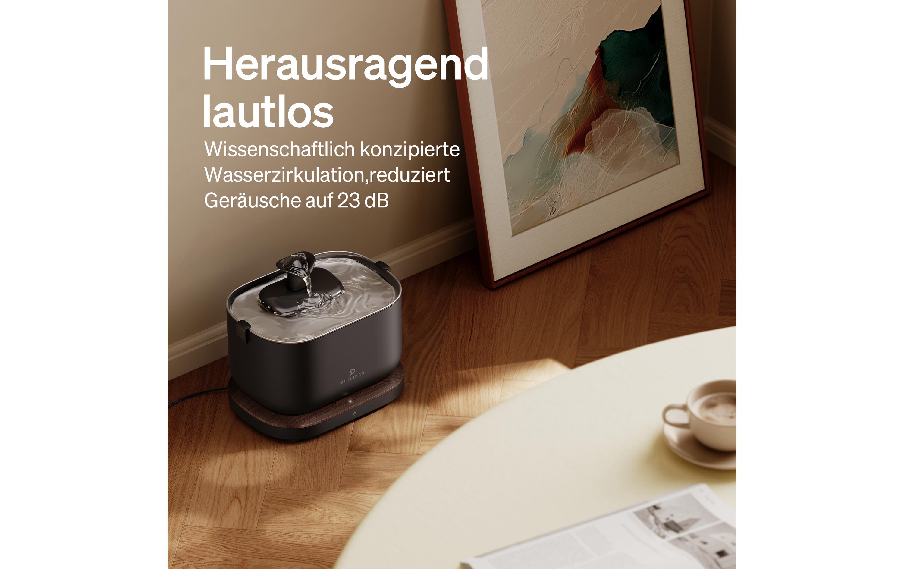 Petlibro Dockstream intelligenter Katzenbrunnen Schwarz