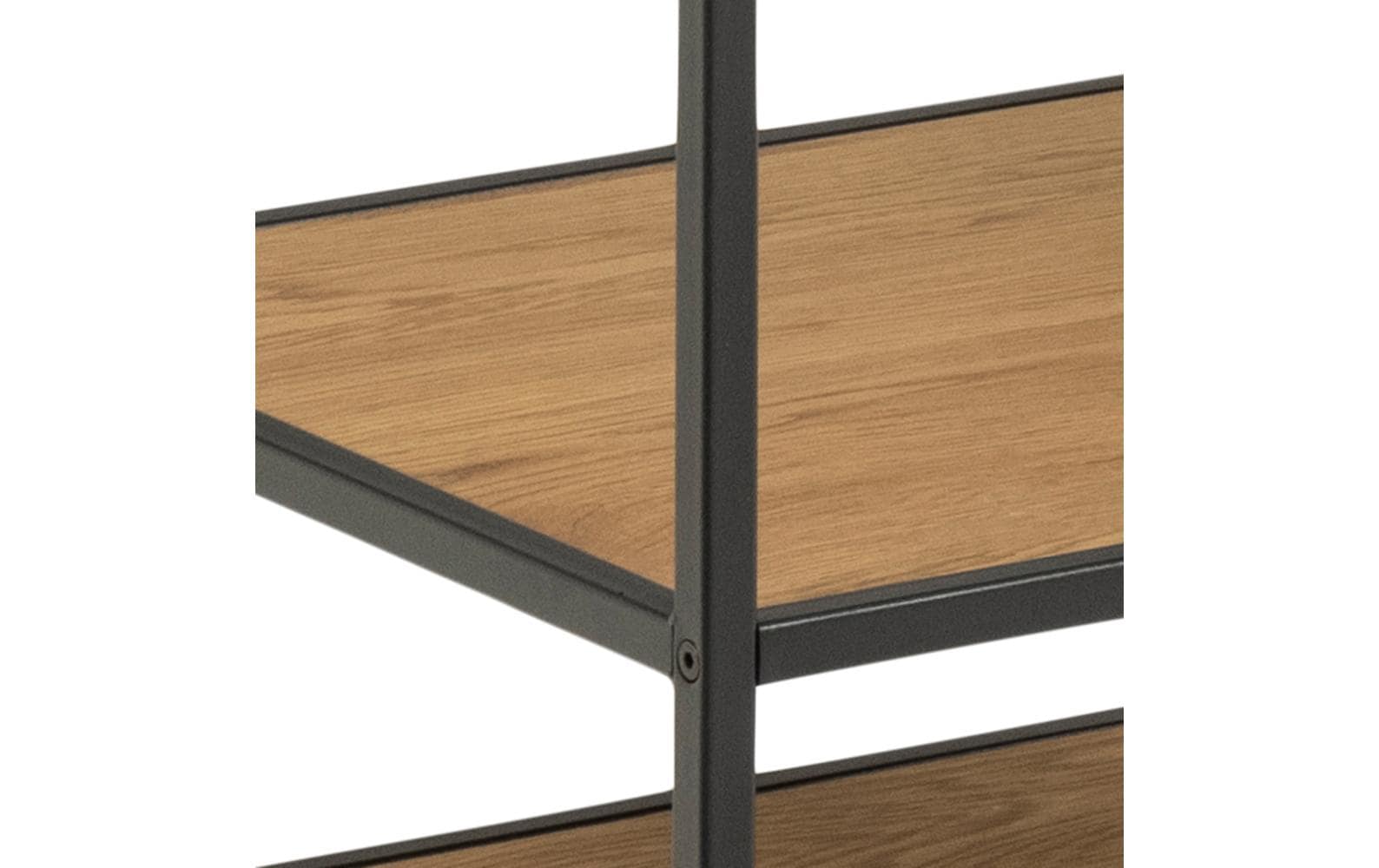 AC Design Garderobe Seaford 77 x 45 x 165 cm, Eiche/Schwarz