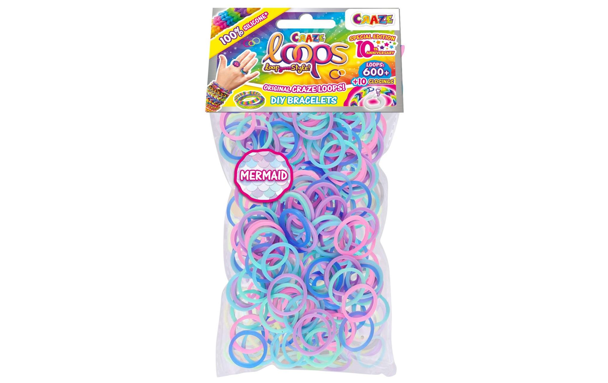 Craze Bastelset Loops - 600 Loops Bag assortiert