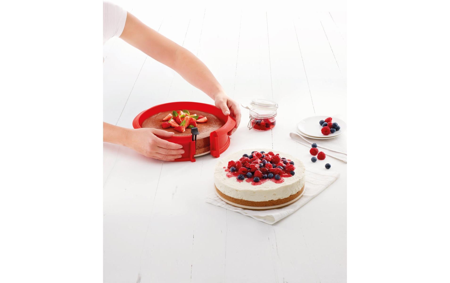 Lékué Springform mit Keramikplatte, Silikon / Keramik, 23 cm