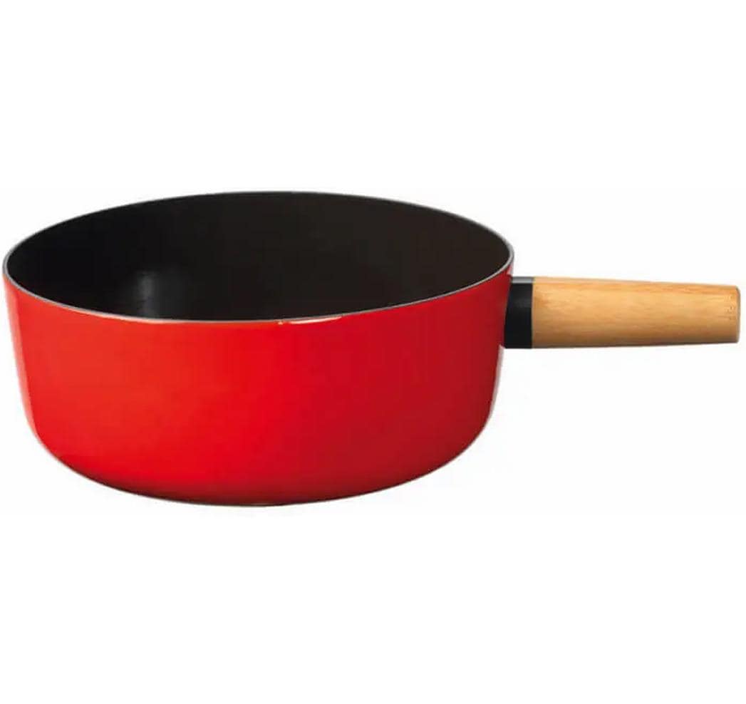 Stöckli Fondue-Caquelon Emotion 23 cm, Rot/Schwarz