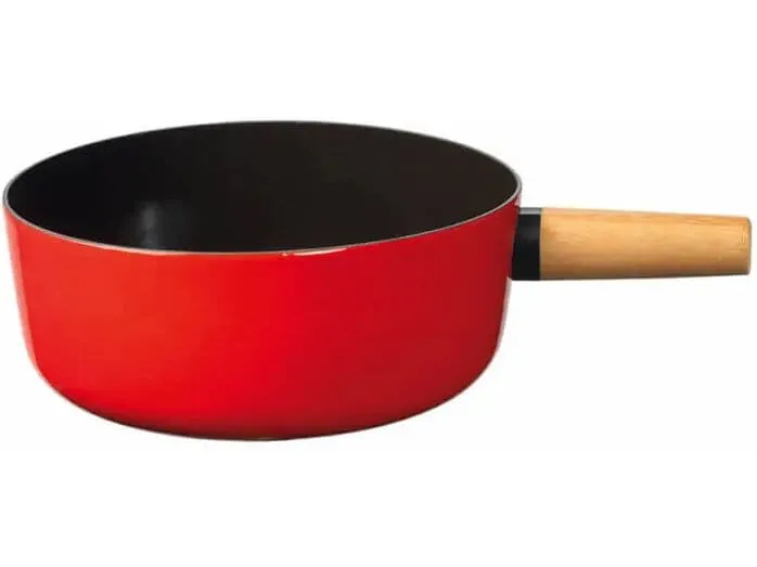 Stöckli Fondue-Caquelon Emotion 23 cm, Rot/Schwarz Stöckli Fondue-Caquelon Emotion 23 cm, Rot/Schwarz
