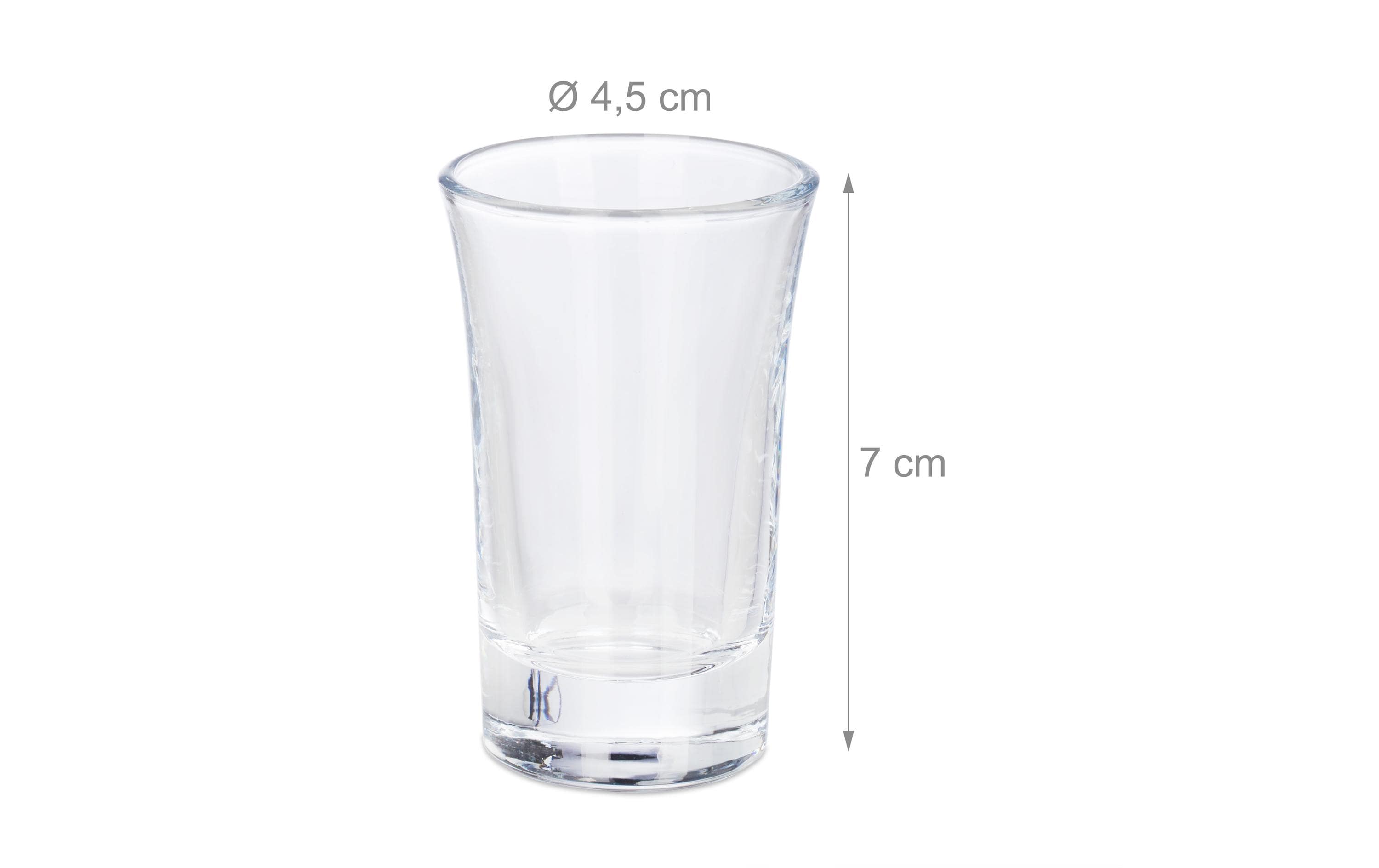 relaxdays Schnapsglas 4 cl, 12 Stück