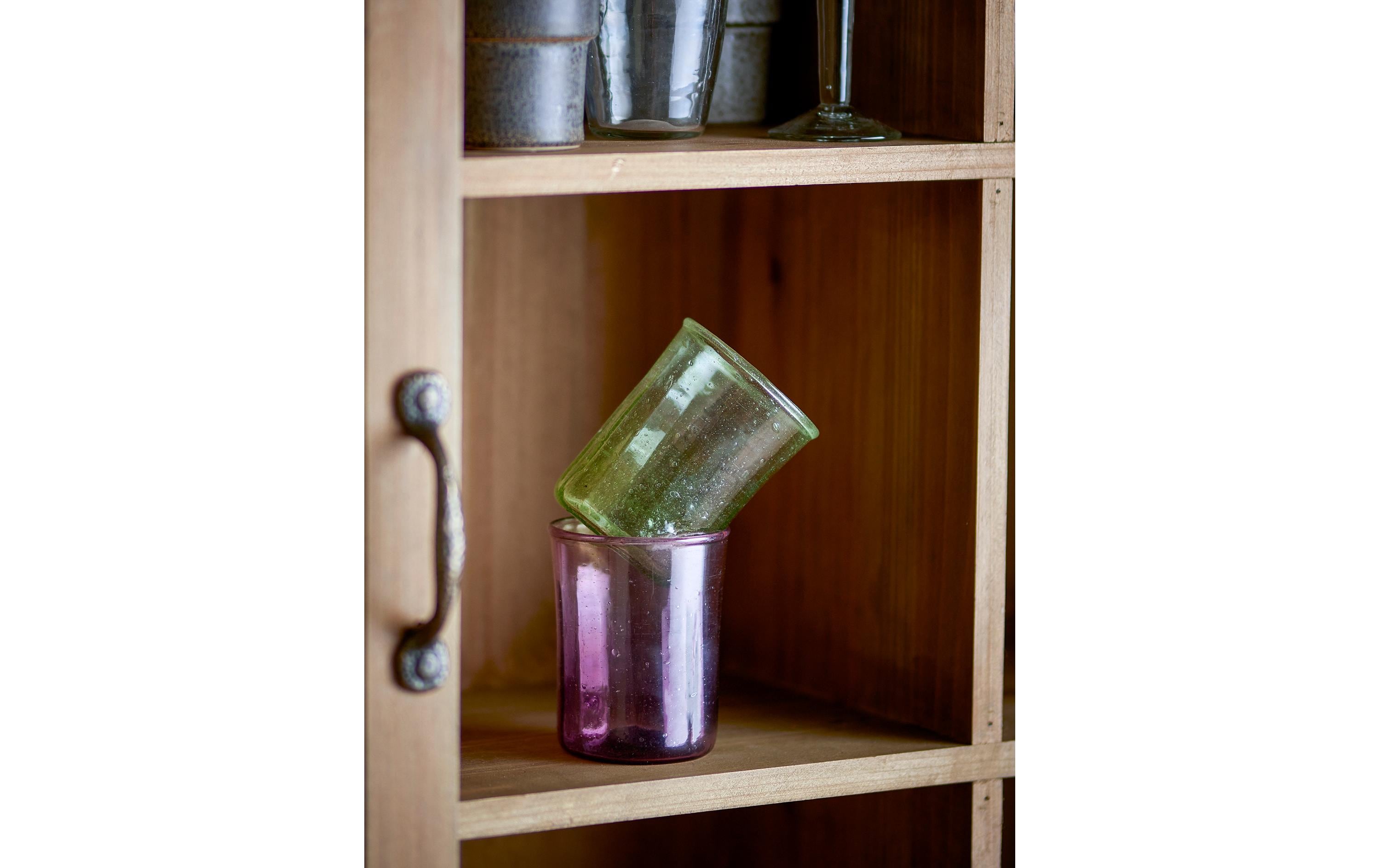 Bloomingville Trinkglas Sunil 240 ml, 2 Stück, Grün/Rot