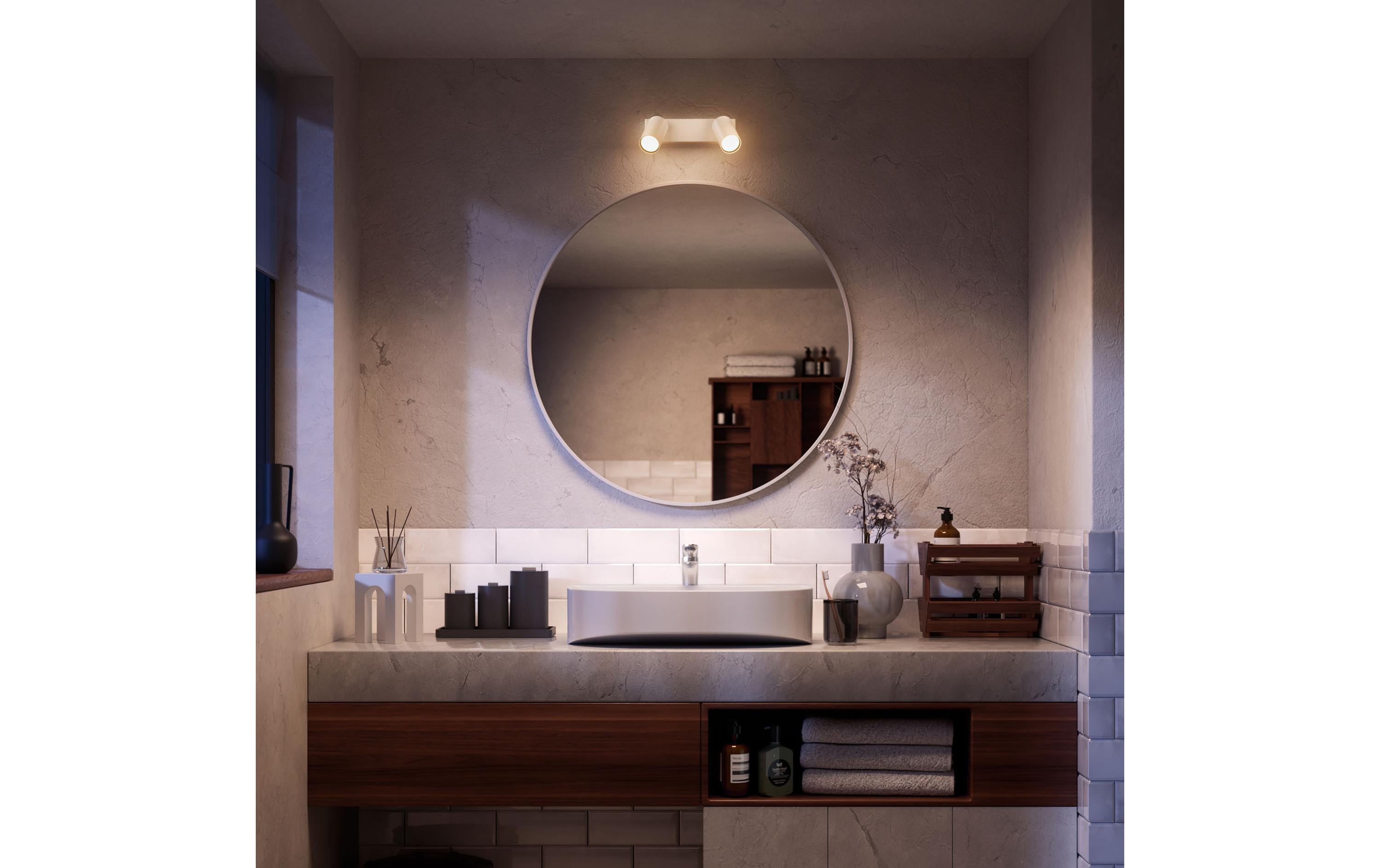 Philips Aufbauspot Idris GU10, IP44 Weiss, ohne Leuchtmittel