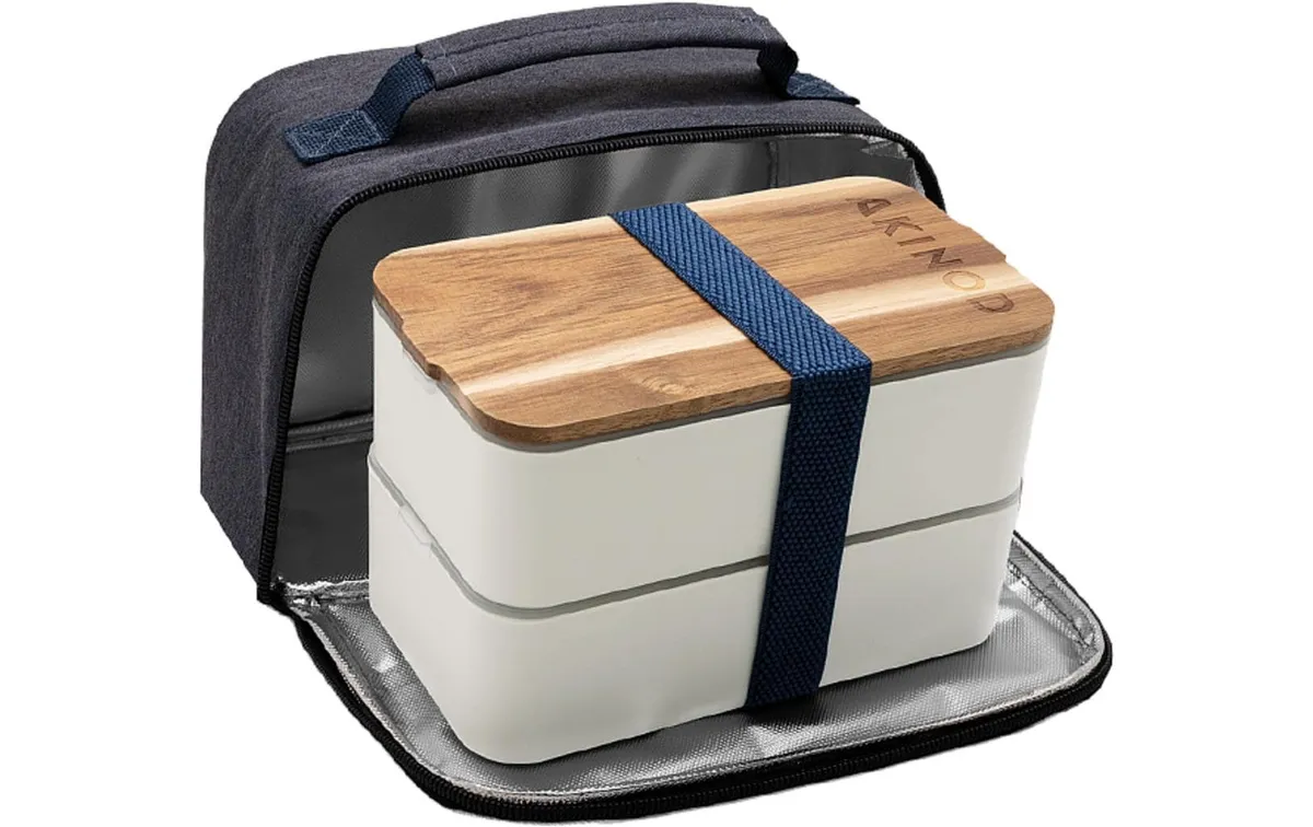 Akinod Bento und Lunchbag 11H58 Weiss Akinod Bento und Lunchbag 11H58 Weiss