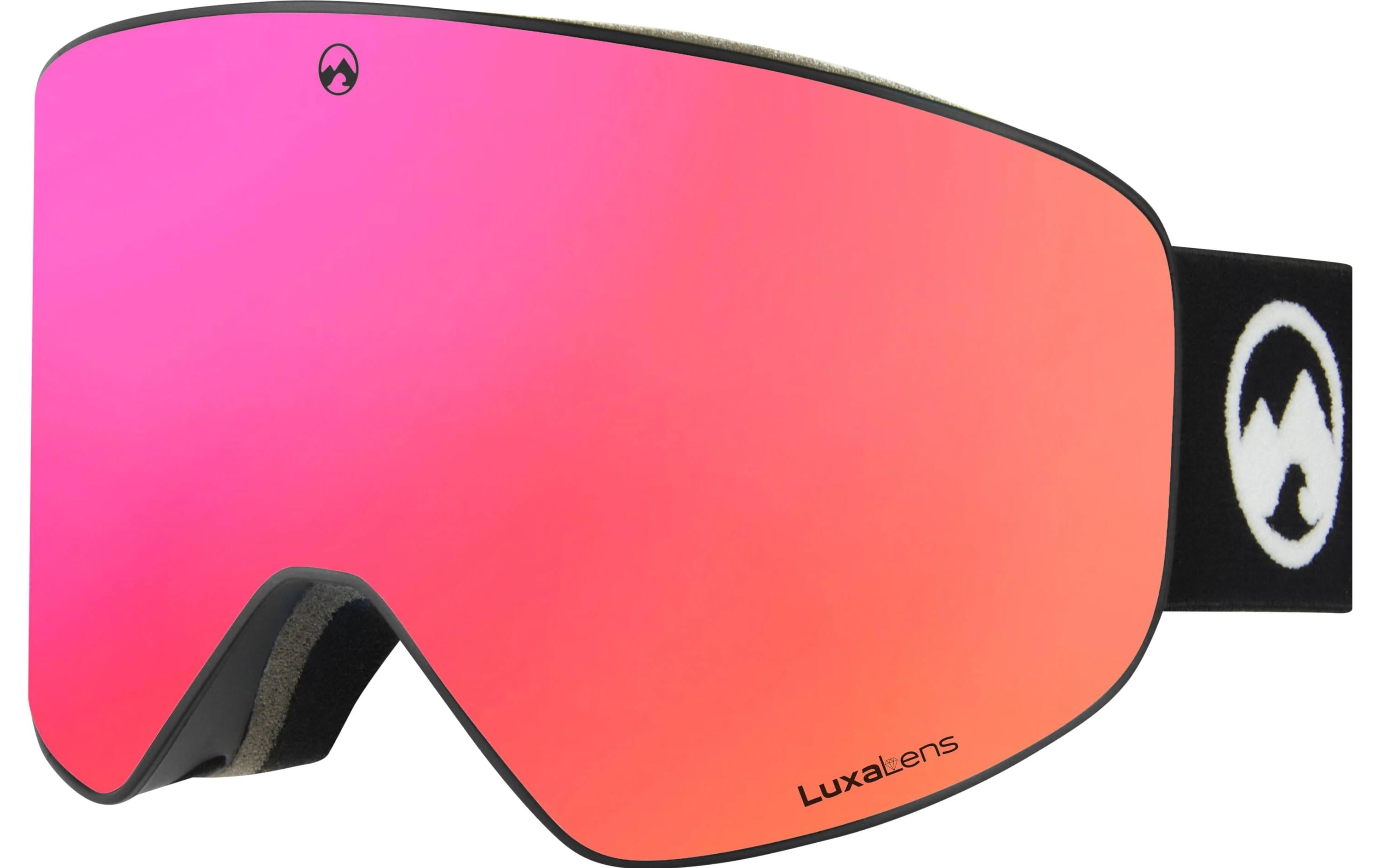 MowMow Skibrille Goggle Stealth - Red / Black strap