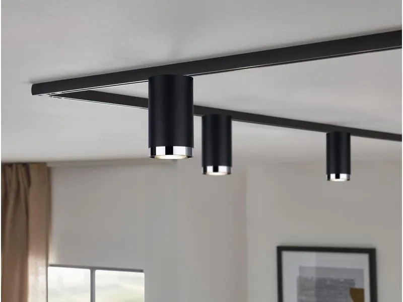 Paulmann Schienenspot URail Tube, 1 x GU10, 10 W, Schwarz/ Chrom Paulmann Schienenspot URail Tube, 1 x GU10, 10 W, Schwarz/ Chrom
