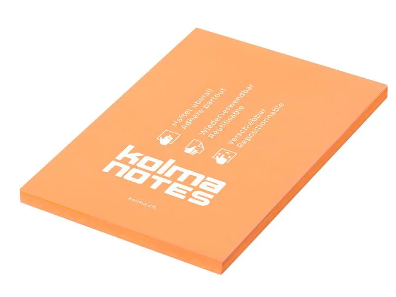 Kolma Notizzettel Notes A6 Orange, 100 Blatt