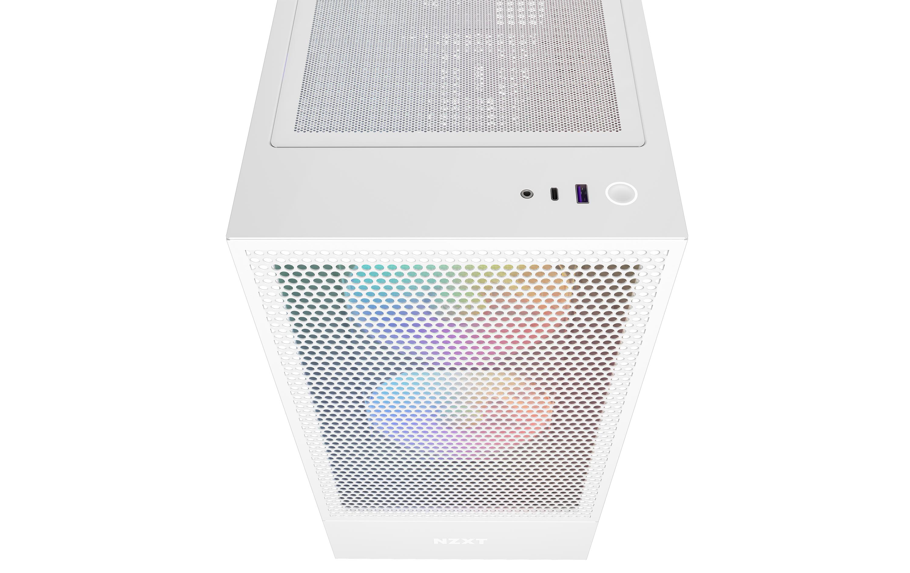NZXT PC-Gehäuse H5 Flow RGB Weiss matt