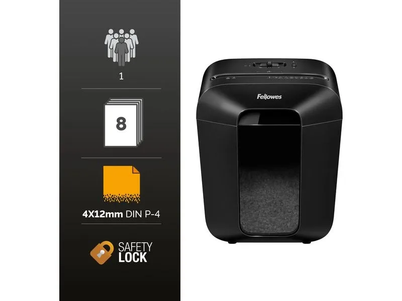 Fellowes Aktenvernichter Powershred LX41 P-4, 8 Seiten