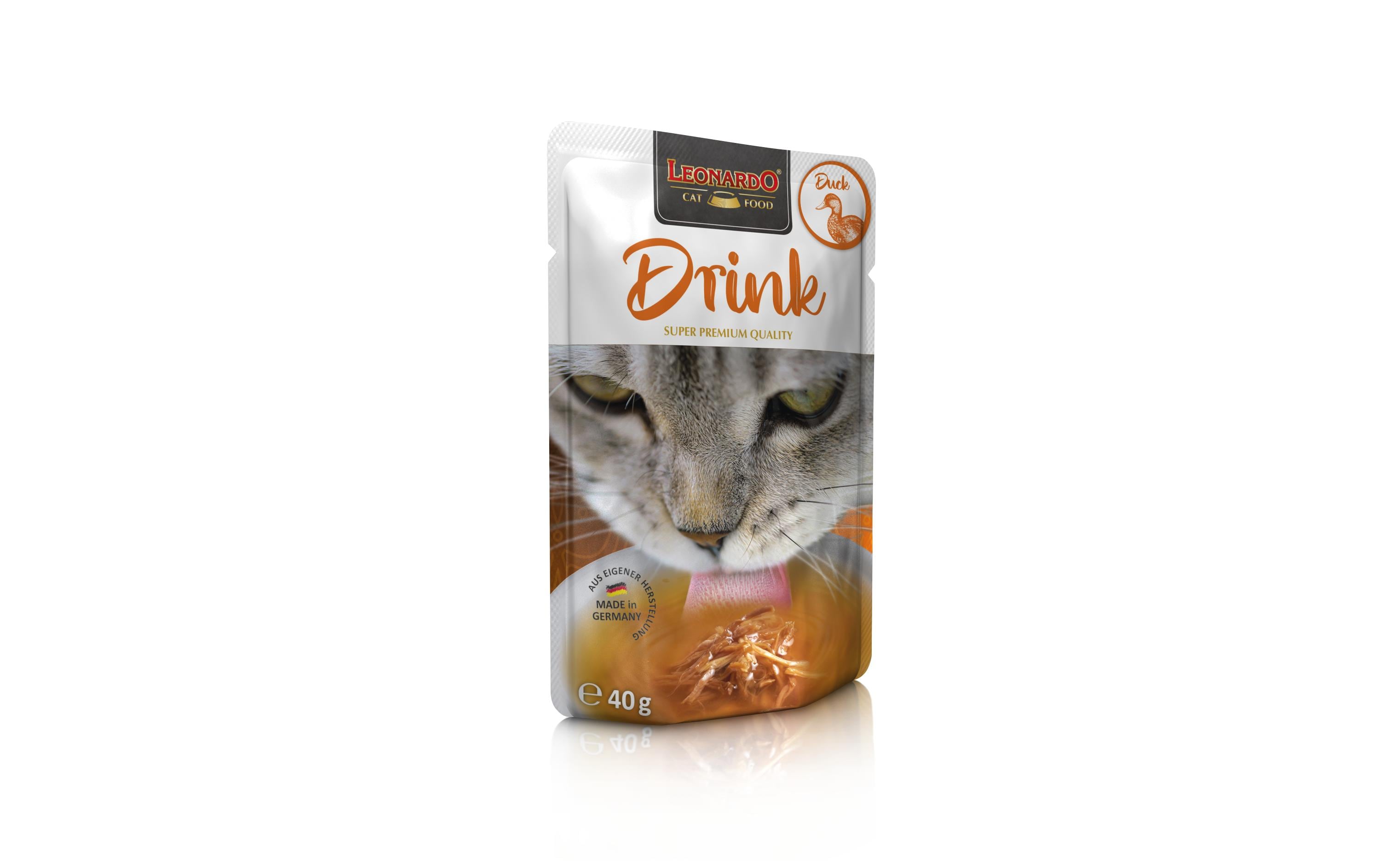Leonardo Cat Food Katzen-Snack Drink Ente, 40 g