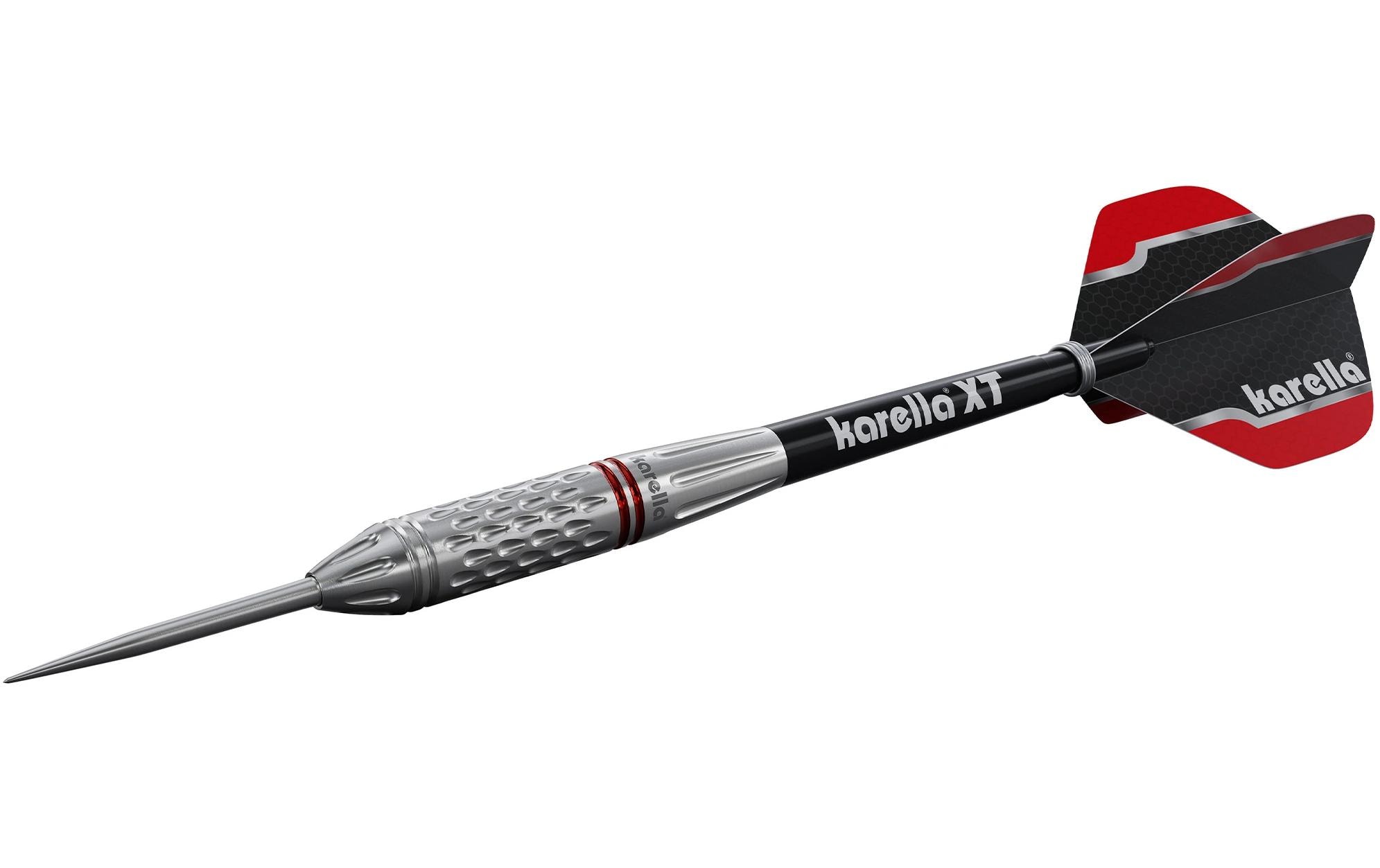 Karella Dartpfeile Steeldart Commander 23g, 3 Stück – Silber