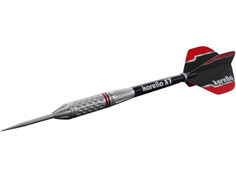 Karella Dartpfeile Steeldart Commander 23g, 3 Stück – Silber