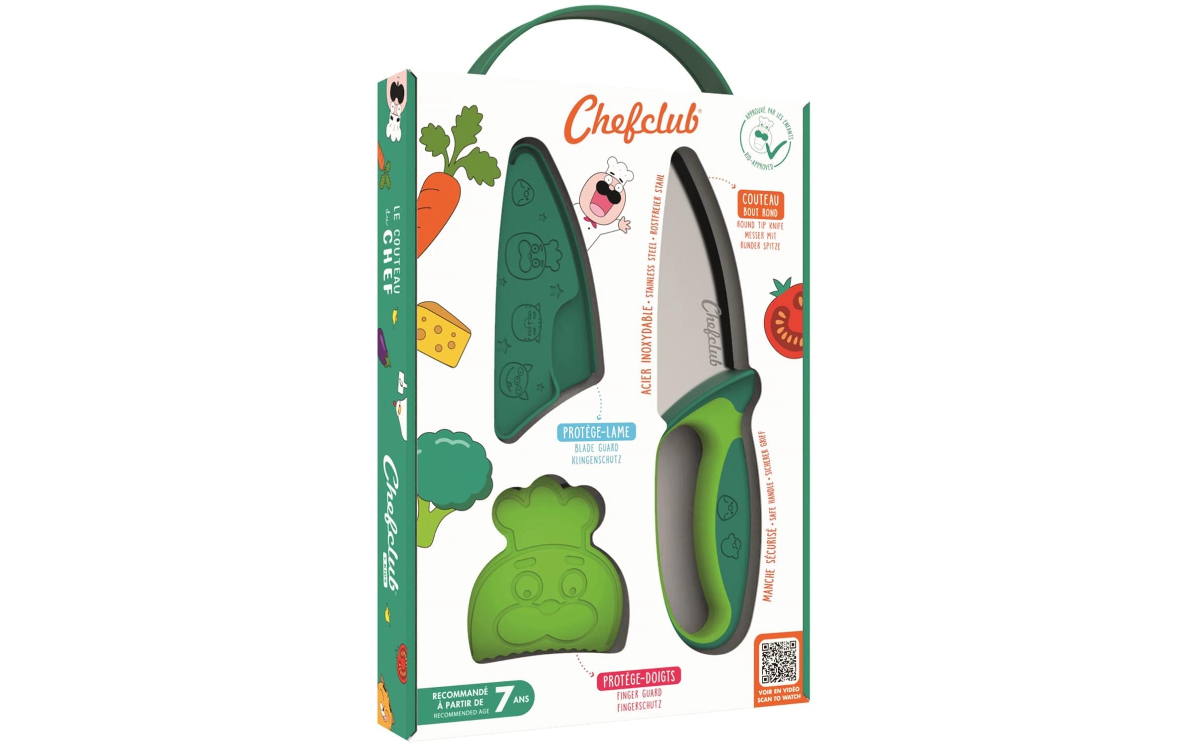 Chefclub Kindergeschirrset Messer Grün