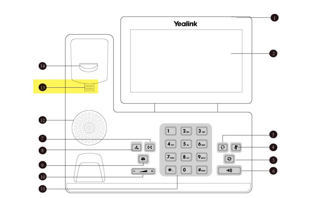 Yealink Hörerhalterung WMC-T5x zu allen T5x und MP5x Telefone