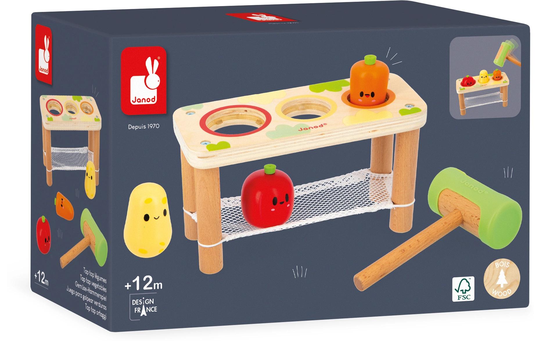 Janod Beschäftigungsspielzeug Gemüse Hammerspiel