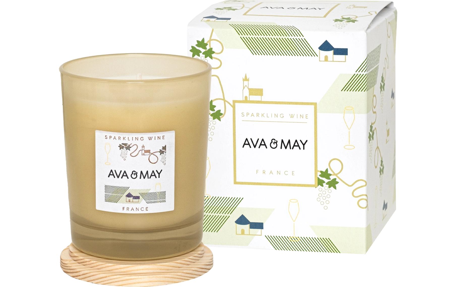 AVA & MAY Duftkerze Sparking Wine 180 g