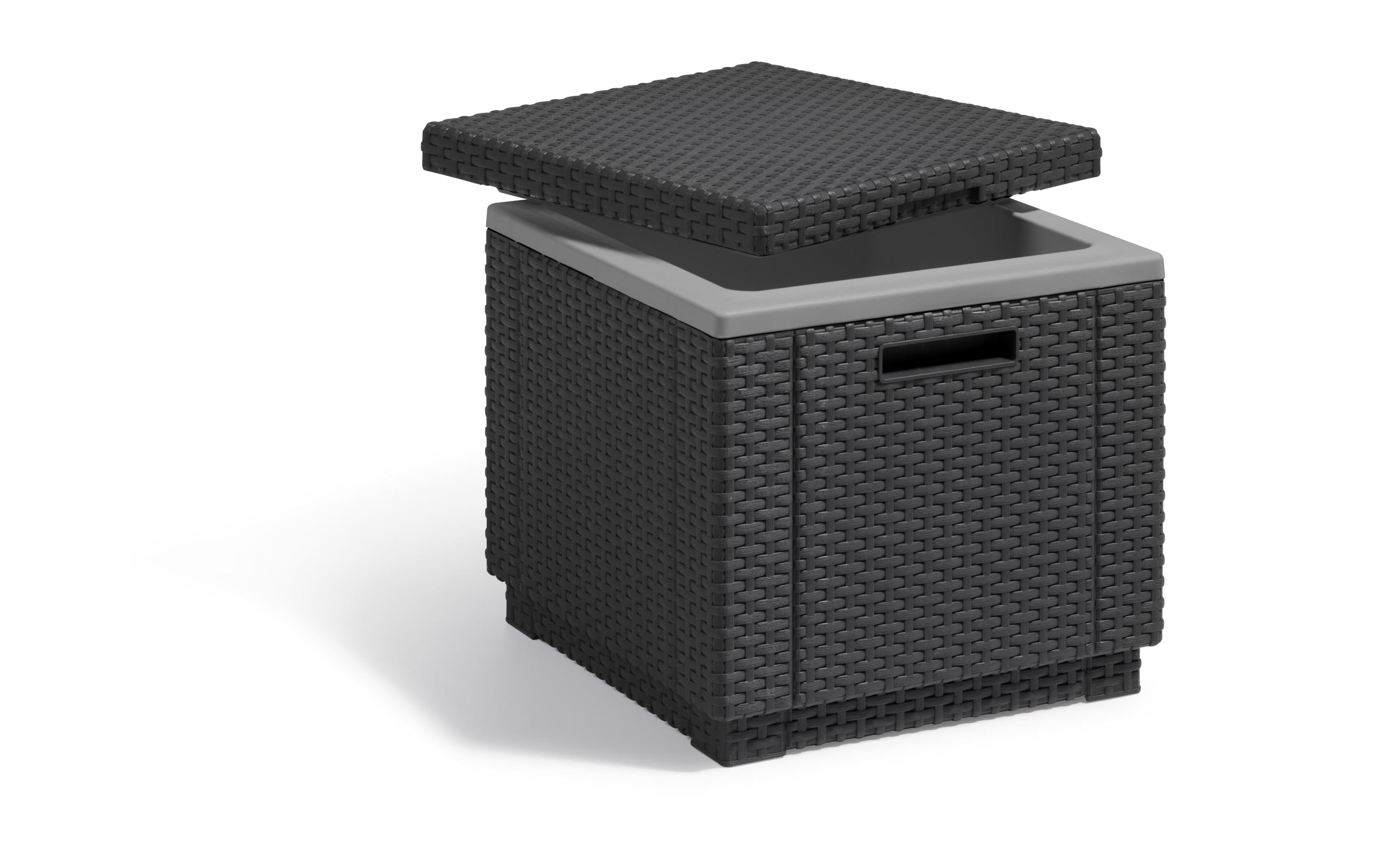 AlliBERT Beistelltisch Ice Cube Graphite, Hocker, Kühlbox