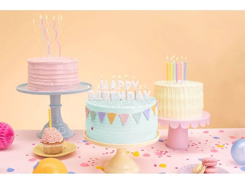 Partydeco Happy Birthday 2.5 cm, Weiss