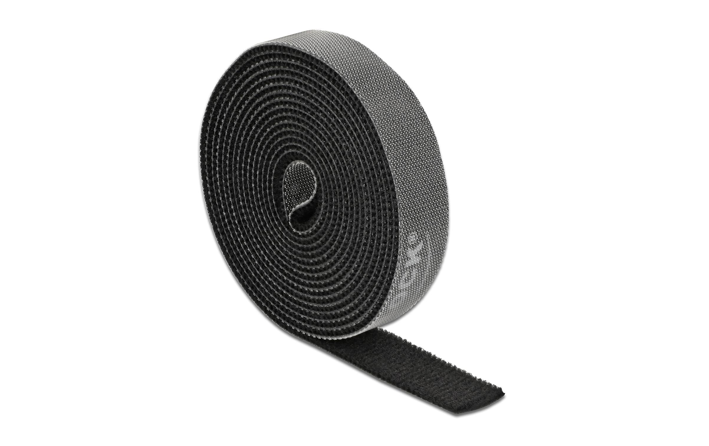 Delock Klettband 2 m x 15 mm Schwarz