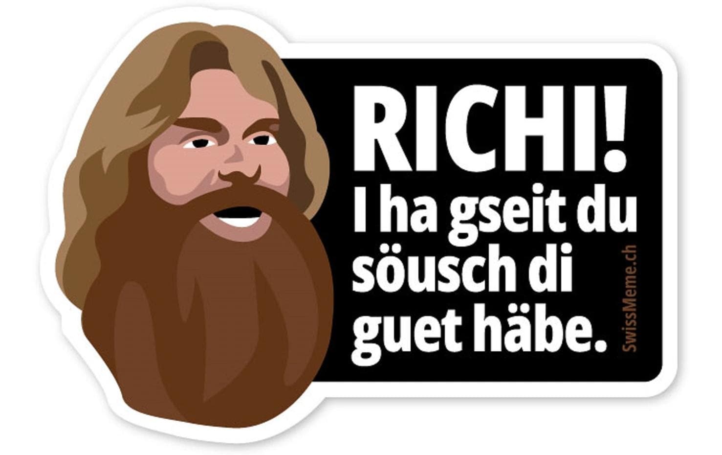 Swissmeme Sticker Richi! 9.5 x 6.5 cm