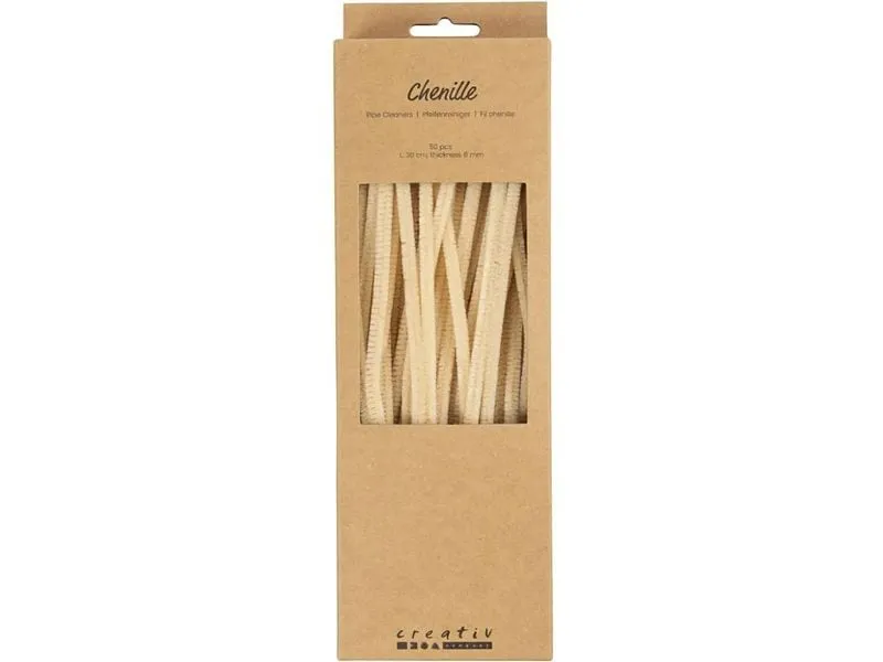 Creativ Company Chenilledraht 50 Stück, Beige Creativ Company Chenilledraht 50 Stück, Beige