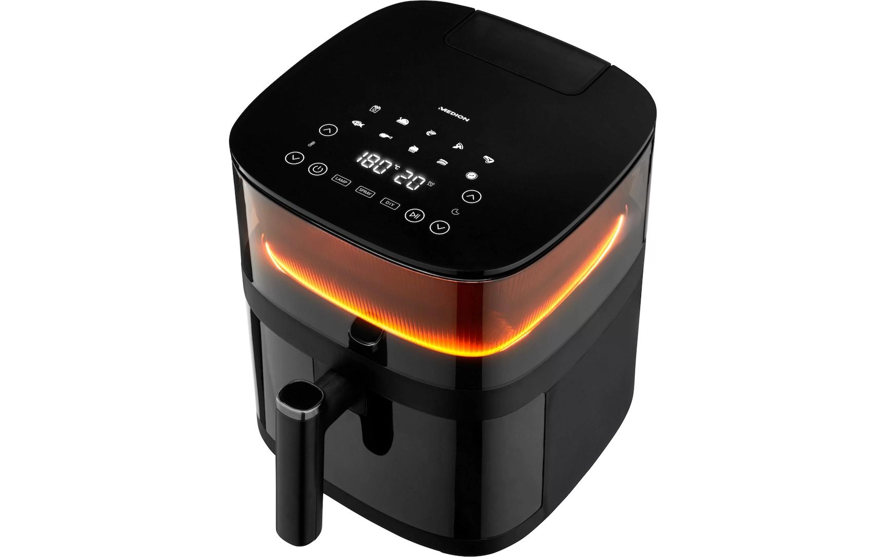 Medion Heissluft-Fritteuse MD 11780 5 l, Schwarz