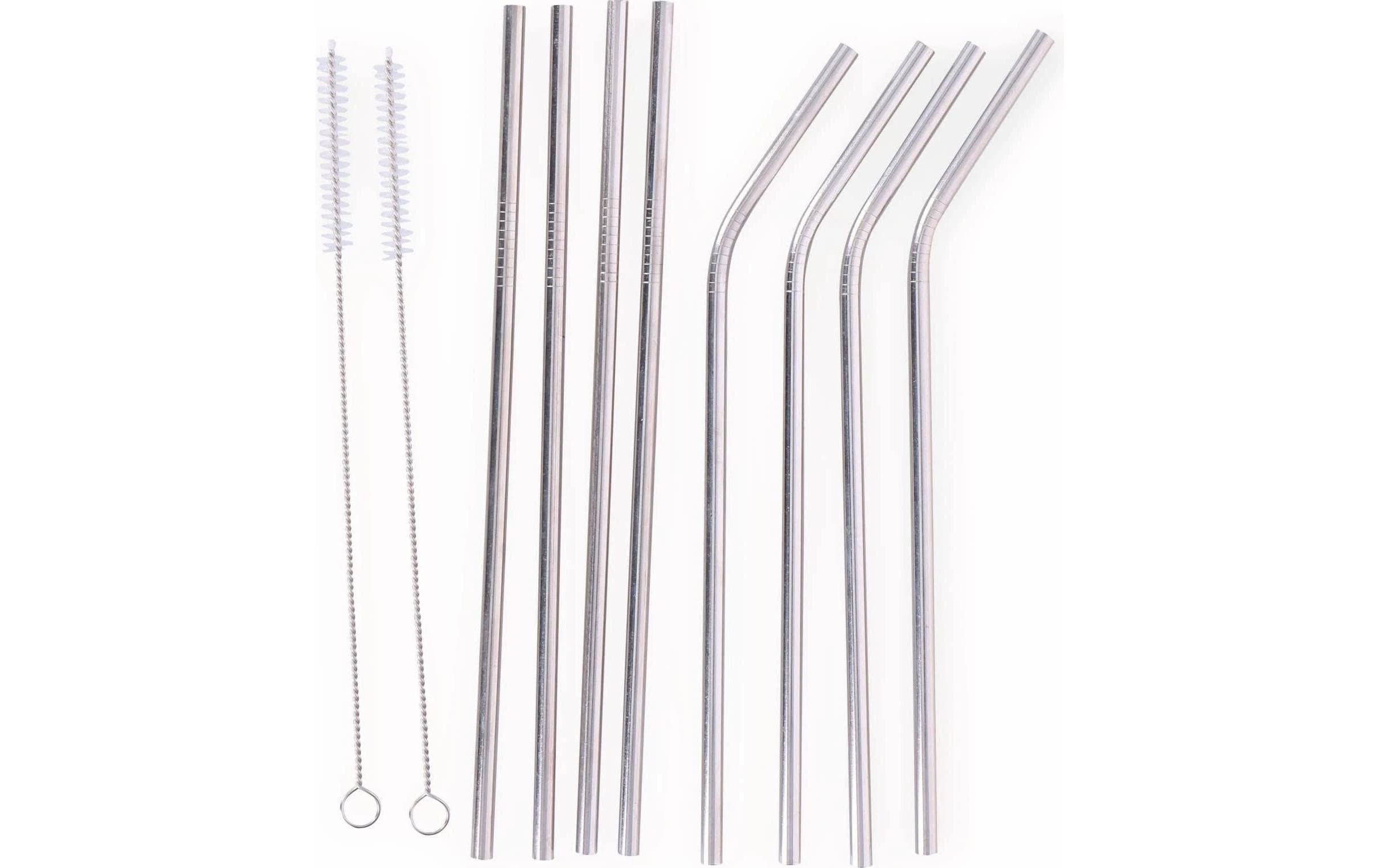 ALPINA Montana Trinkhalm 8 Stück, Silber