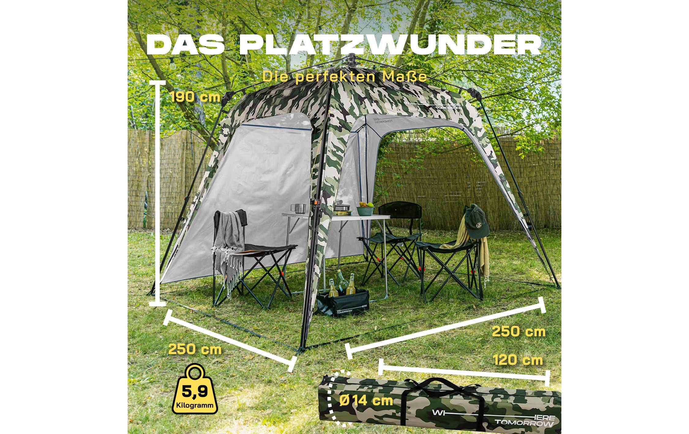 Where tomorrow Pavillon Pop Up - Tarnfleck Grün Where tomorrow Pavillon Pop Up - Tarnfleck Grün