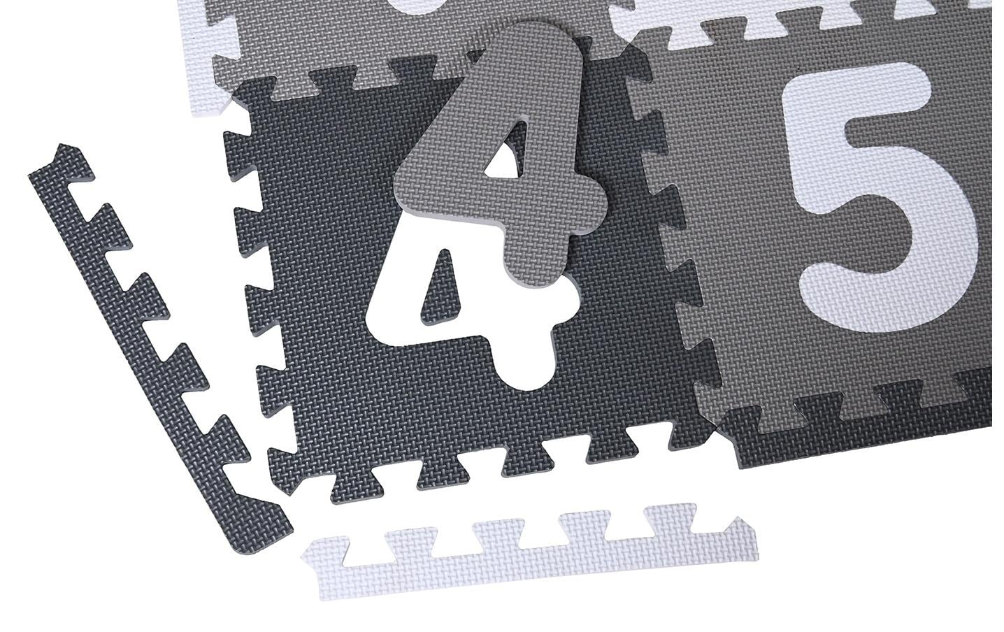 Knorrtoys Puzzlematte Alphabet + Zahlen grau-weiss