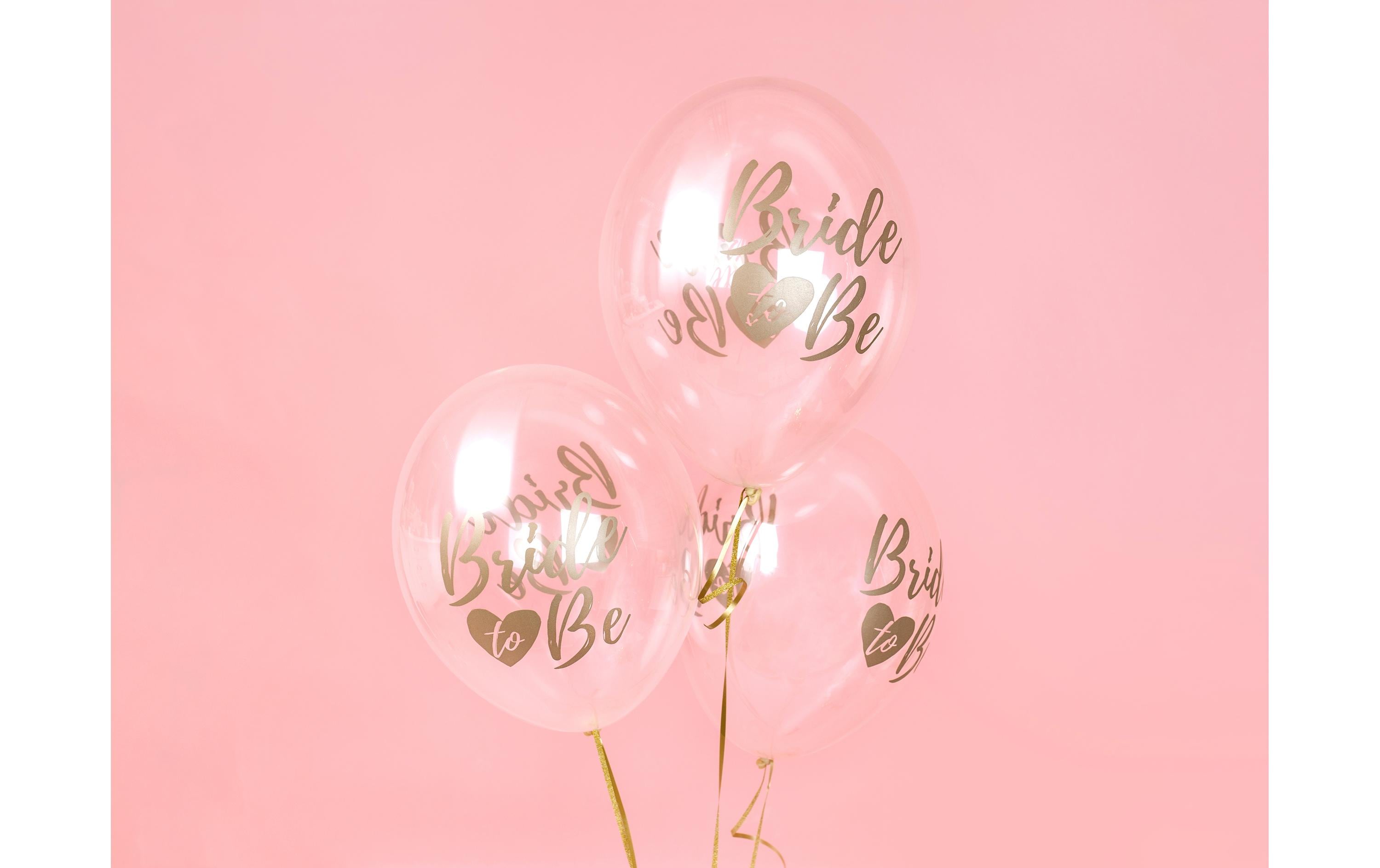 Partydeco Luftballon Bride to be Gold Ø 30 cm, 6 Stück