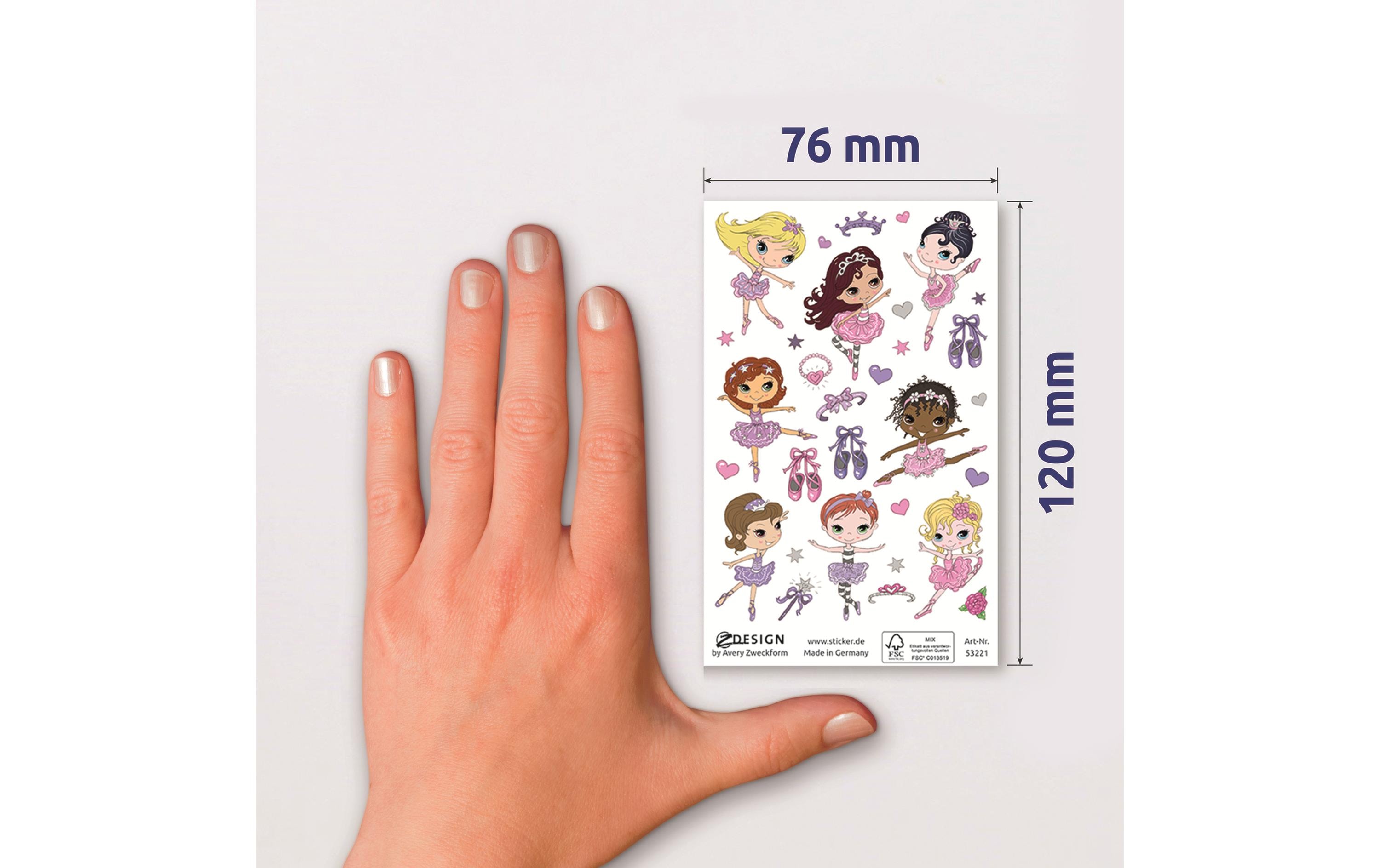 Z-Design Motivsticker Mädchen 16 Blatt, 386 Sticker