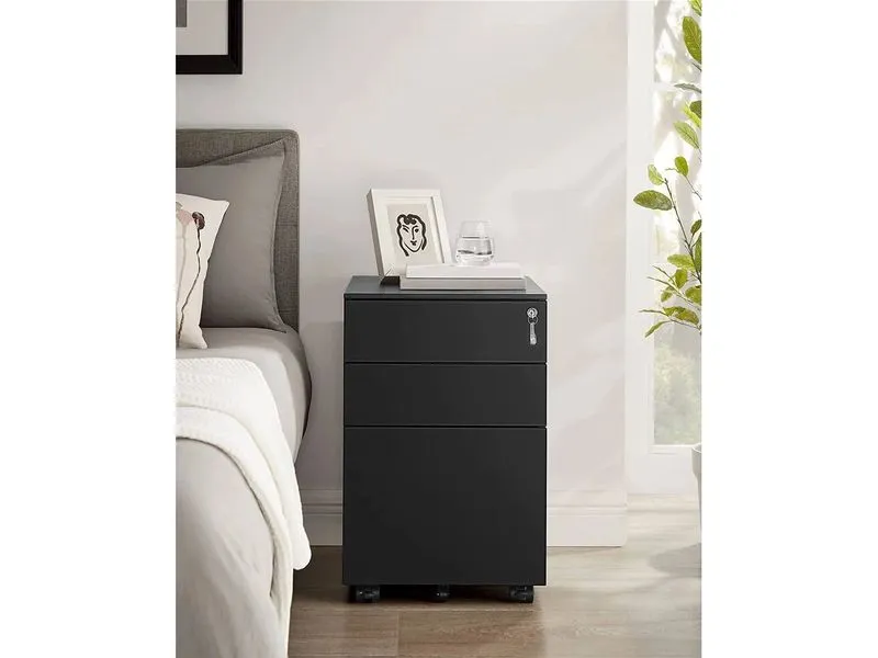 Songmics Rollcontainer, 39.0 x 52.0 x 60.0 cm, Schwarz