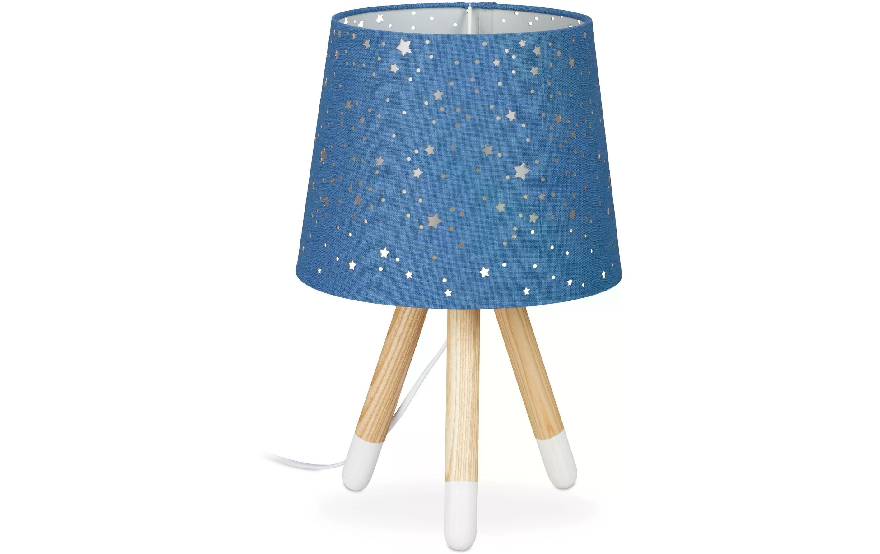 relaxdays Tischlampe Sterne Dunkelblau relaxdays Tischlampe Sterne Dunkelblau