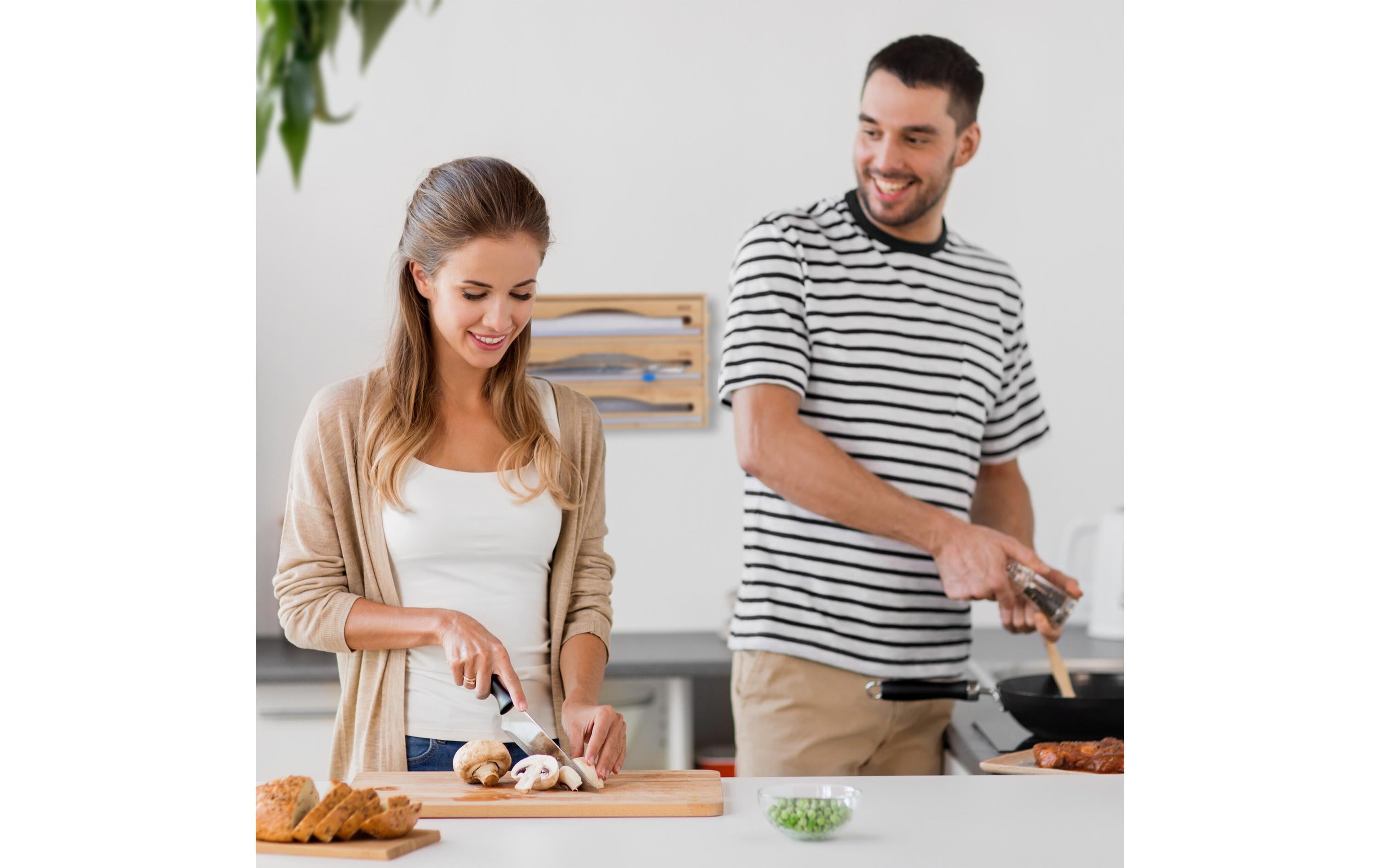 relaxdays Folienschneider 3 in 1 Natur